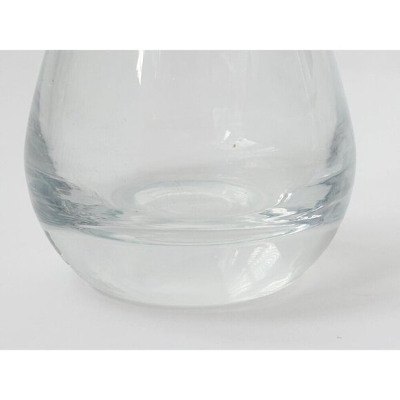Oblique Cut Rounded Narrow Neck Vintage Clear Glass Oblique Cut Carafe | Pitcher - Picture 2 of 10
